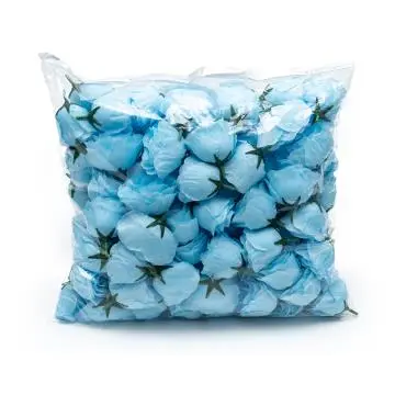 Kuntum Bunga Rose Mini Biru isi 100 pcs