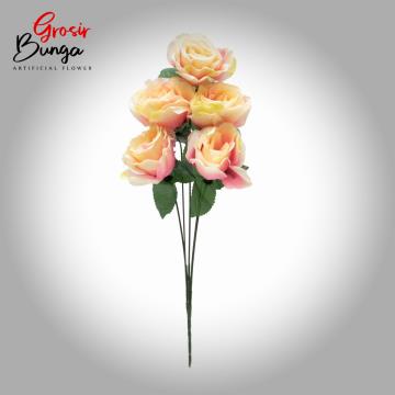 Bunga Tea Rose Pink Peach K5
