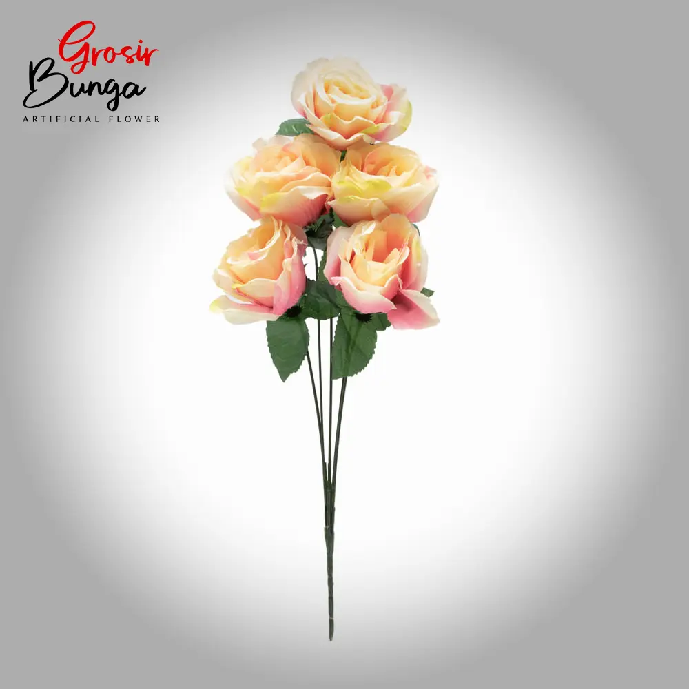 Bunga Tea Rose Pink Peach K5
