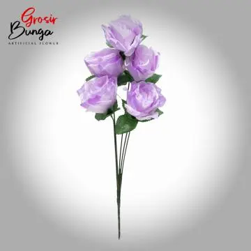 Bunga Tea Rose Ungu K5