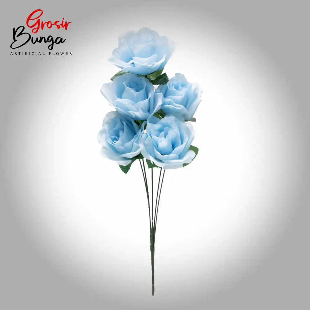 Bunga Tea Rose Biru K5