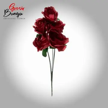 Bunga Tea Rose Maroon K5