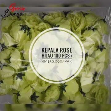 Kuntum Bunga Rose MAK Hijau isi 100