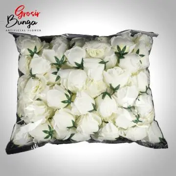 Kuntum Bunga Tea Rose Putih isi 100 pcs