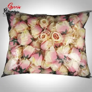 Kuntum Bunga Tea Rose Pink Peach isi 100 pcs