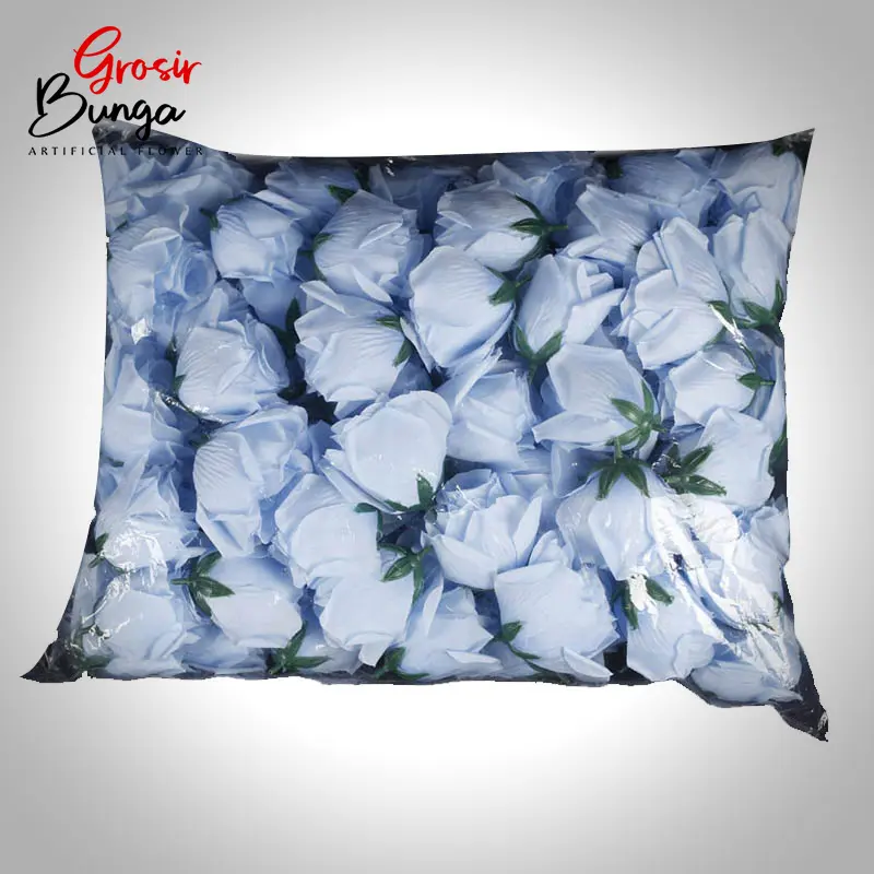 Kuntum Bunga Tea Rose Biru isi 100 pcs