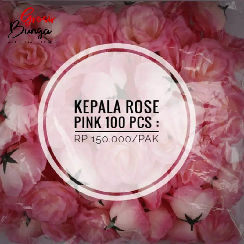 Kuntum Bunga Rose MAK Pink isi 100