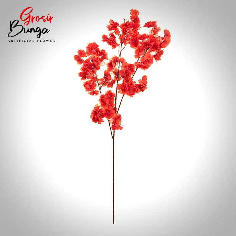 Bunga Cherry Blossom Merah G1