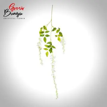 Bunga Wisteria Pendek Putih K3