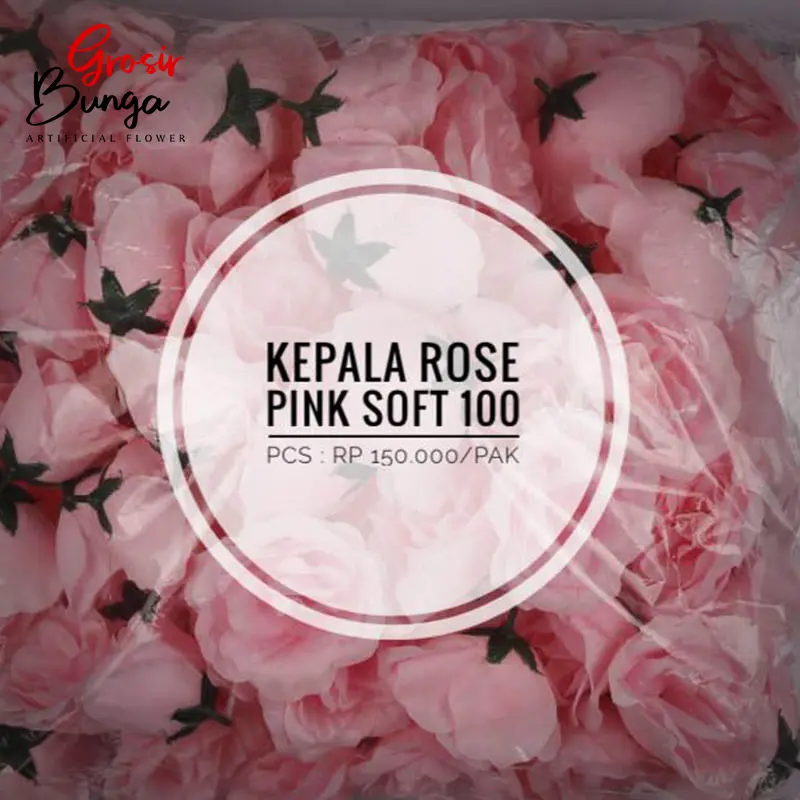 Kuntum Bunga Rose MAK Pink Soft isi 100