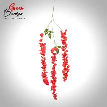 Bunga Wisteria Panjang Merah K3