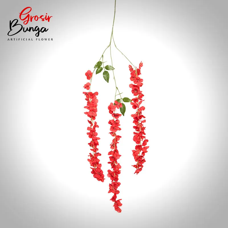 Bunga Wisteria Panjang Merah K3
