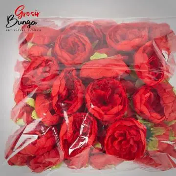 Kuntum Bunga Peony Merah