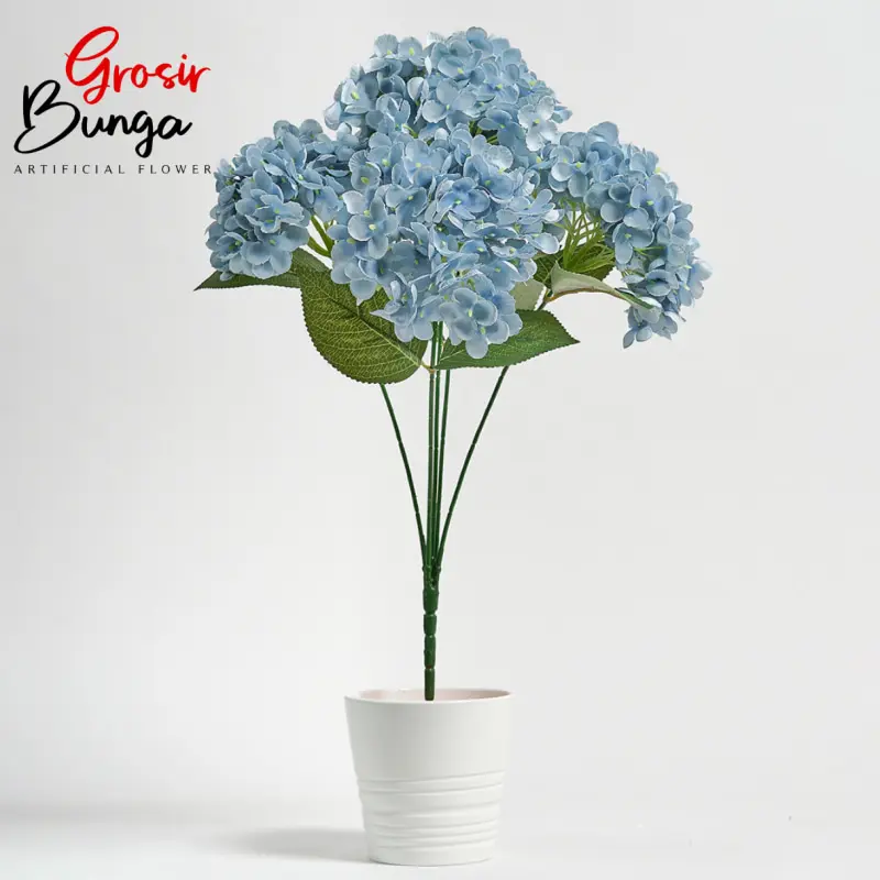 Bunga Plastik Hortensia Hydrangea V2 Biru