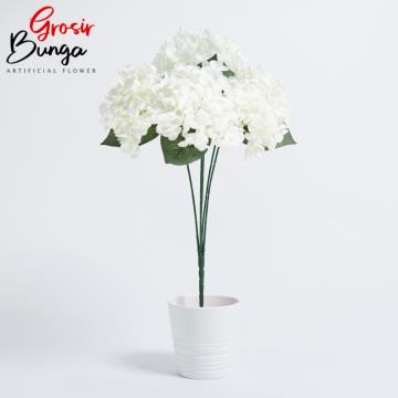 Bunga Plastik Hortensia Hydrangea V2 Putih