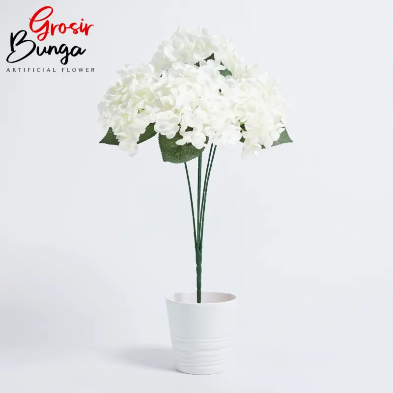Bunga Plastik Hortensia Hydrangea V2 Putih