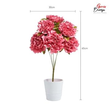 Bunga Plastik Peony K7 Pink