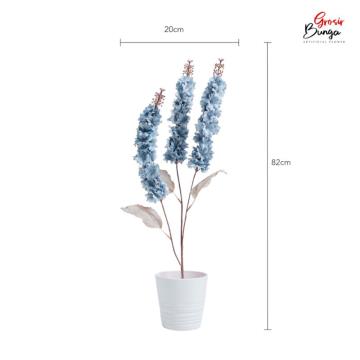 Bunga Plastik Delphinium K3 Dusty Blue