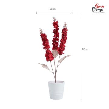 Bunga Plastik Delphinium K3 Merah