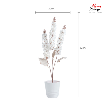 Bunga Plastik Delphinium K3 Putih