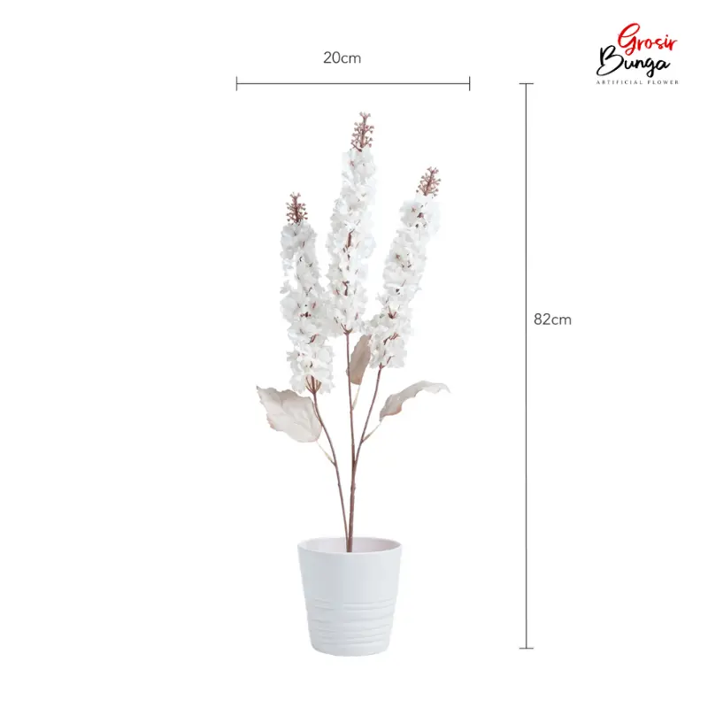 Bunga Plastik Delphinium K3 Putih