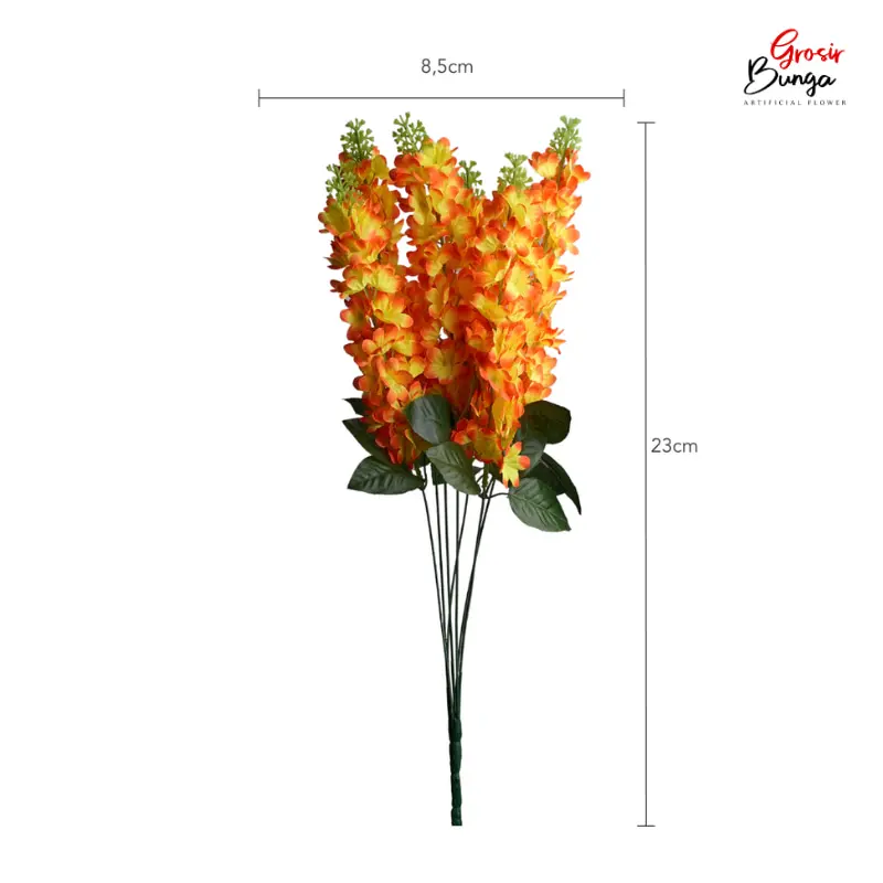 Bunga Plastik Lavender K7 Kuning Merah